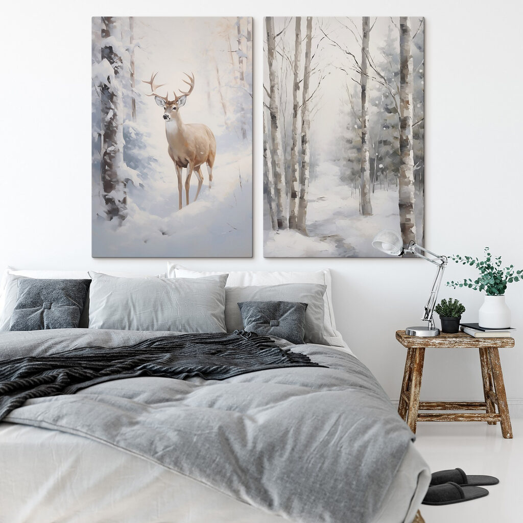 Veados na neve — interior 2