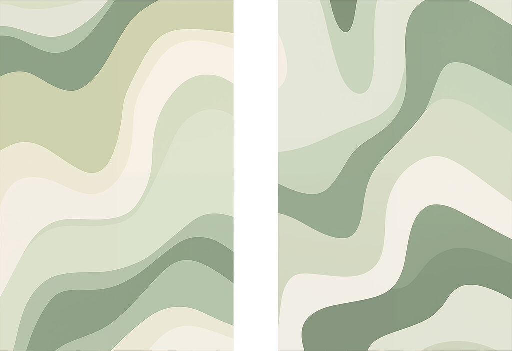 Ondas diagonais suaves — design completo