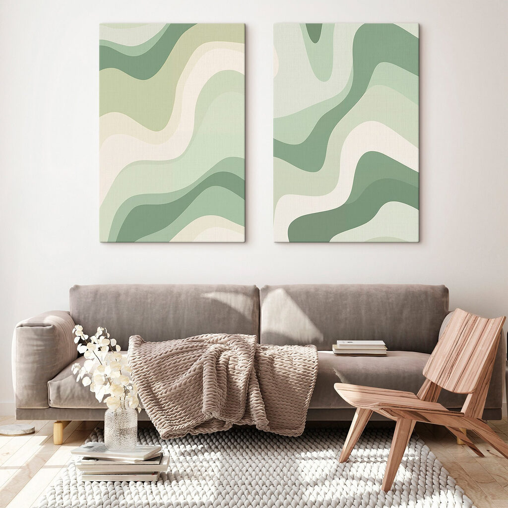 Ondas diagonais suaves — interior 1