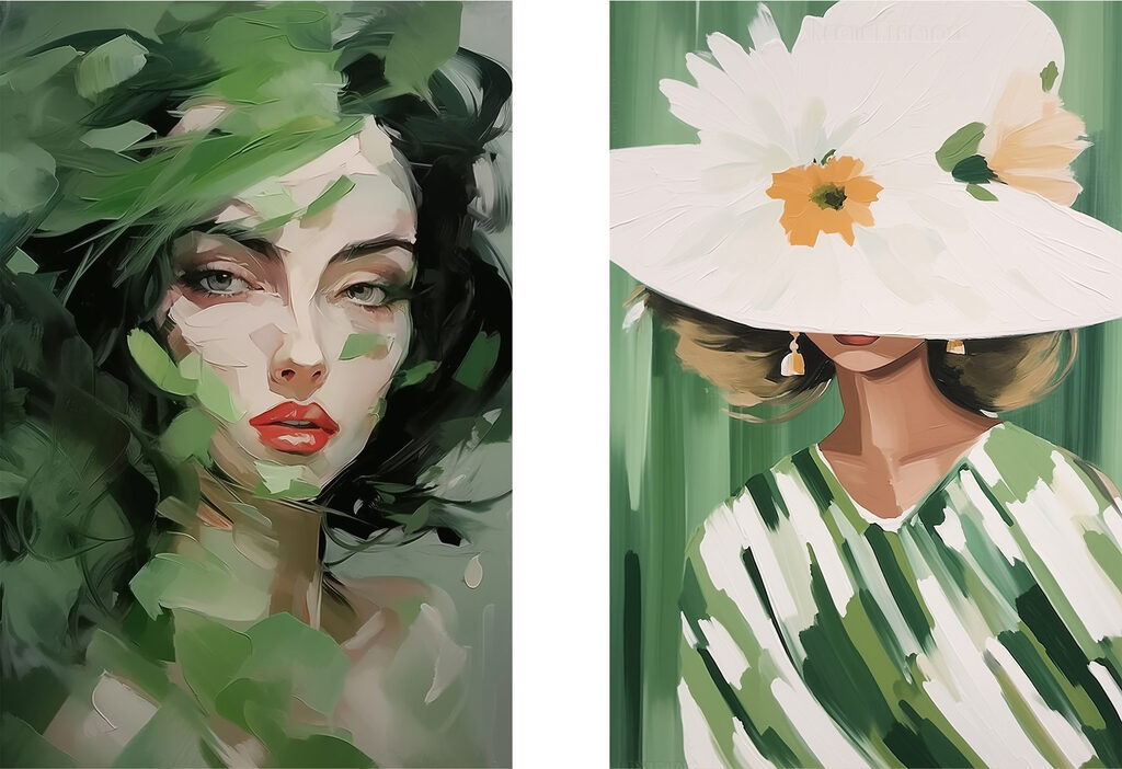 Mulheres entre folhas — design completo