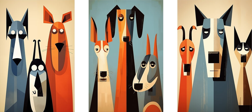 Cães com personalidade — design completo