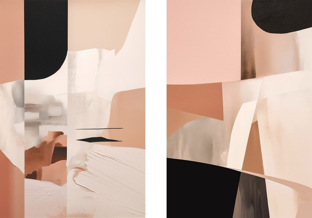 Arco e círculo abstratos — design completo