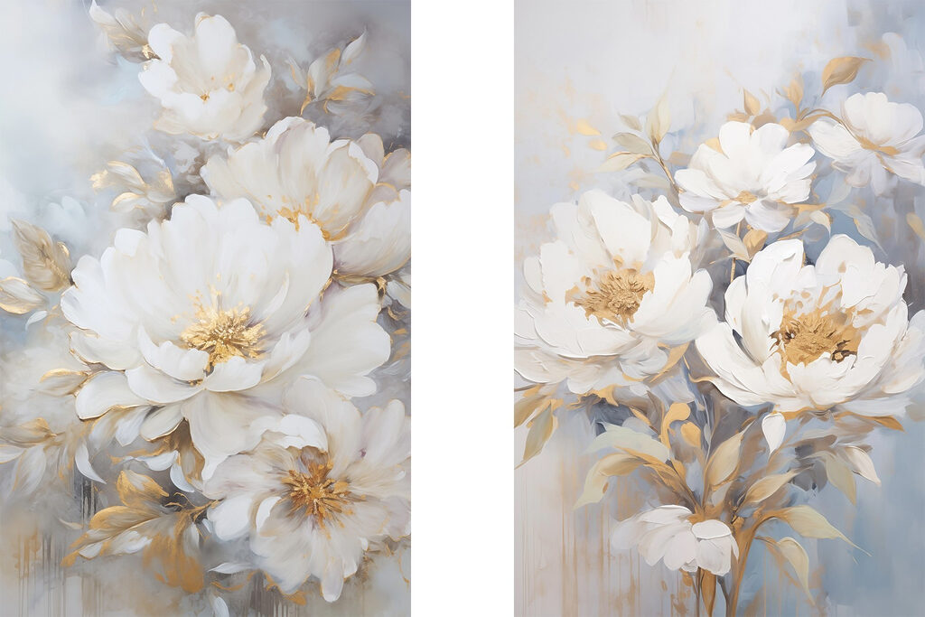Flores brancas juntas — design completo