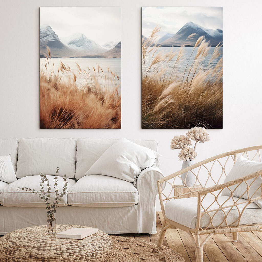 Lago entre montanhas nevadas — interior 1