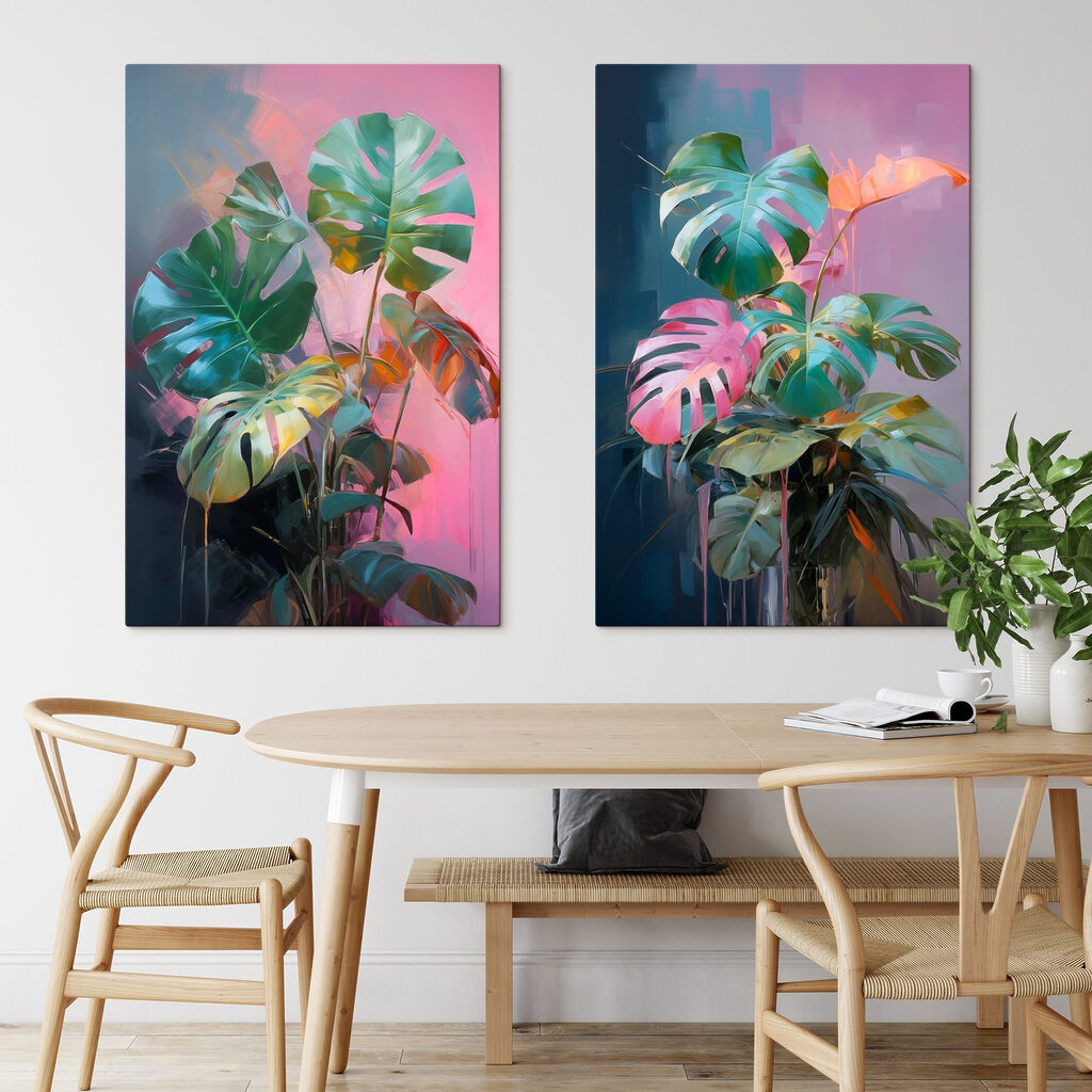 Folhas tropicais recortadas — interior 2