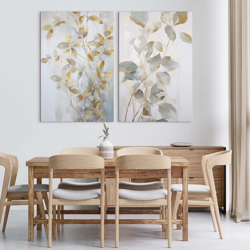 Folhas em luz suave — interior 2