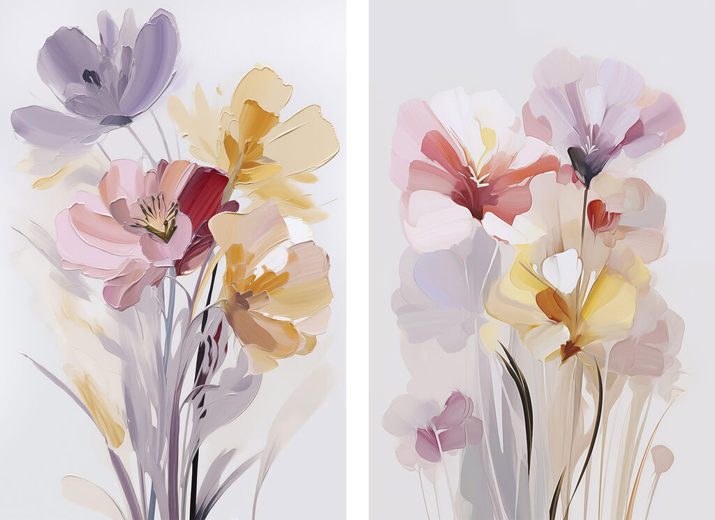 Hastes longas em pastel — design completo