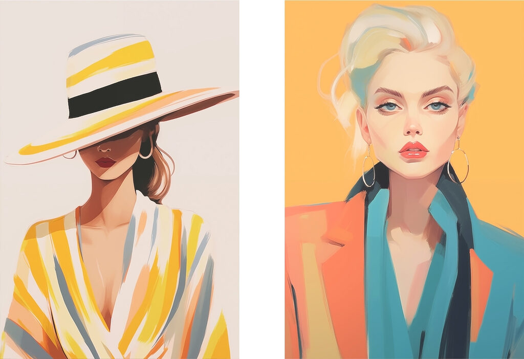 Duas mulheres modernas — design completo