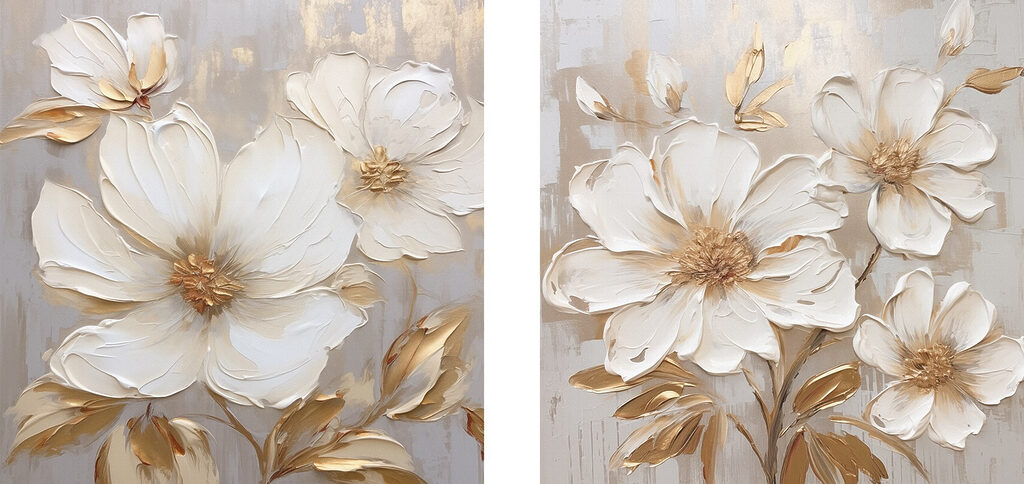 Flores em camadas quentes — design completo
