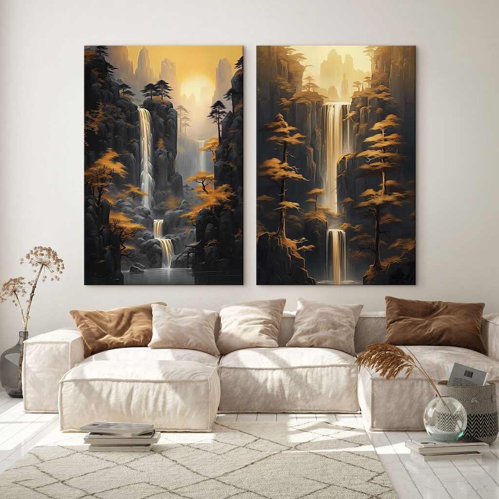 Cascatas ao entardecer — interior 1