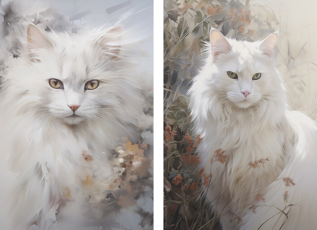 Gato branco — design completo