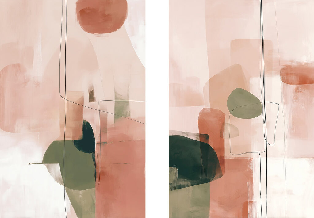 Geometria em rosa — design completo