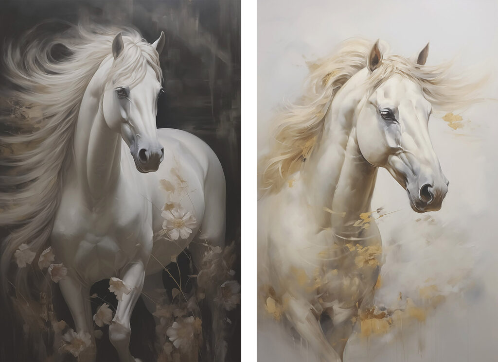 Cavalo branco — design completo