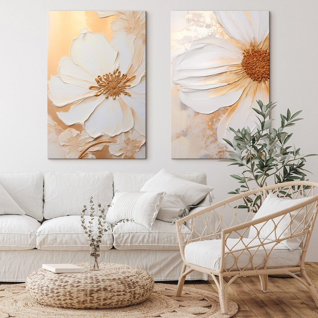 Flores com linhas douradas — interior 2