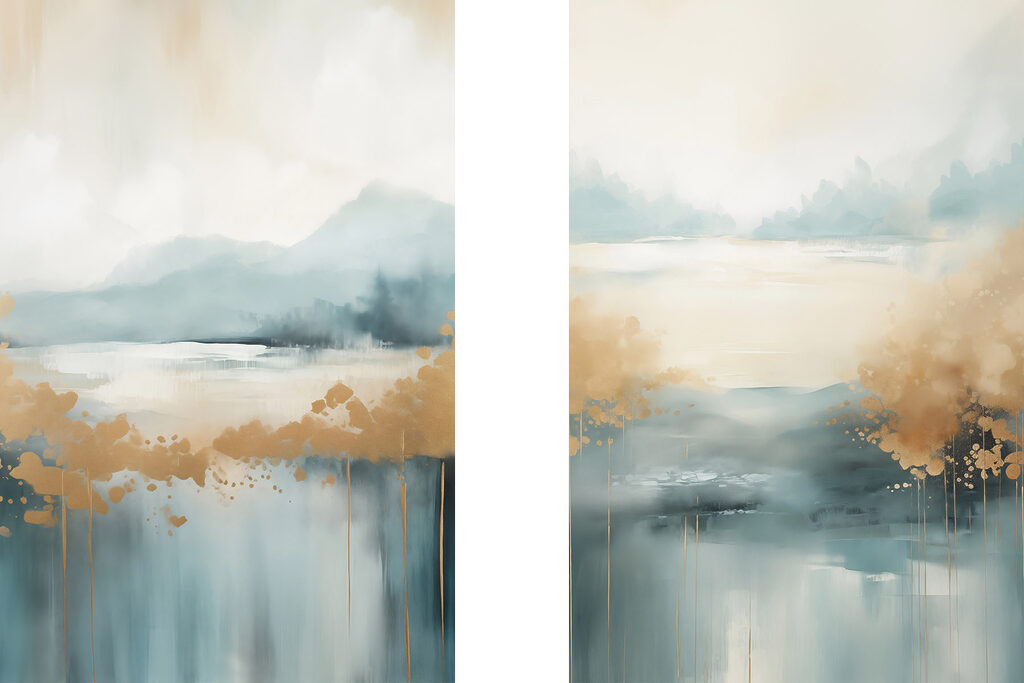 Junto ao lago sossegado — design completo