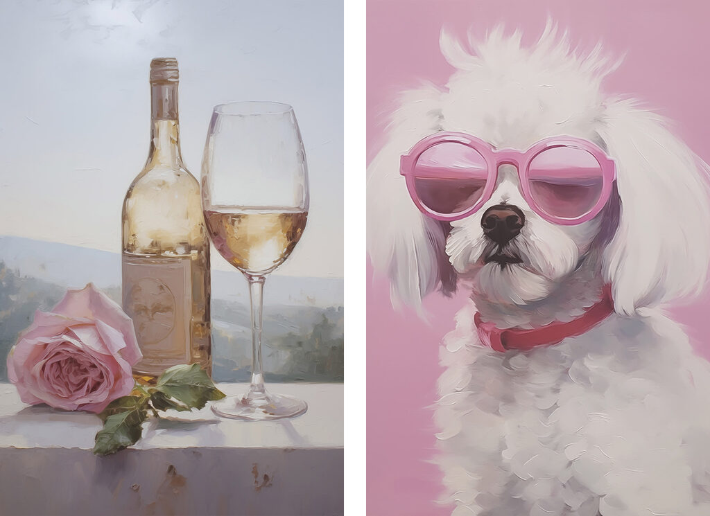 Cão e vinho — design completo