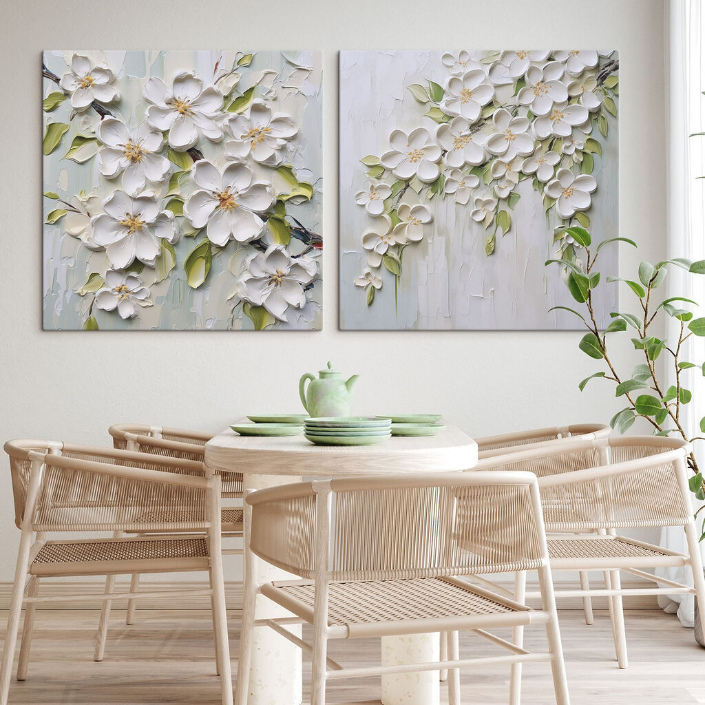 Flores em vaso transparente — interior 1