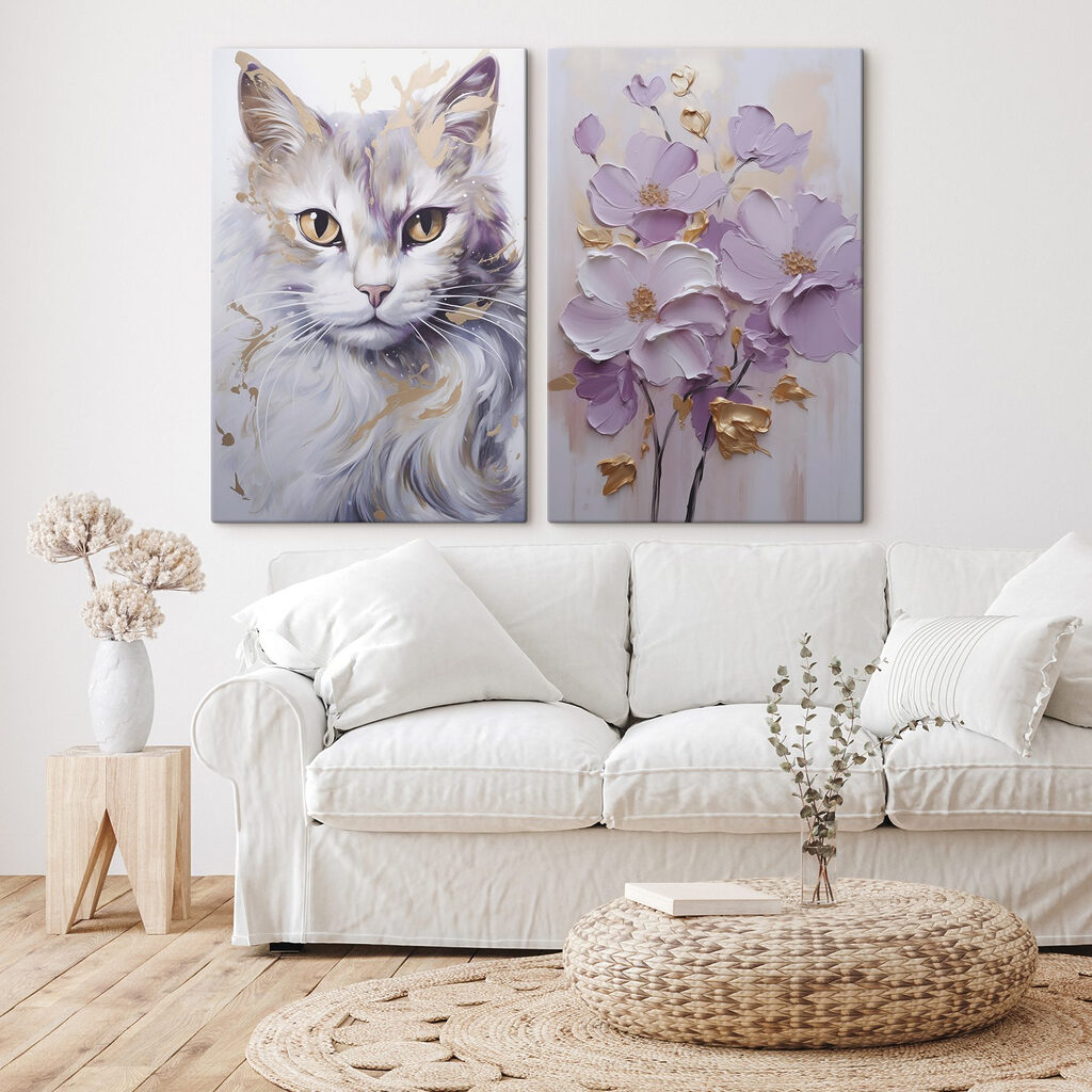 Gato e flores — interior 2