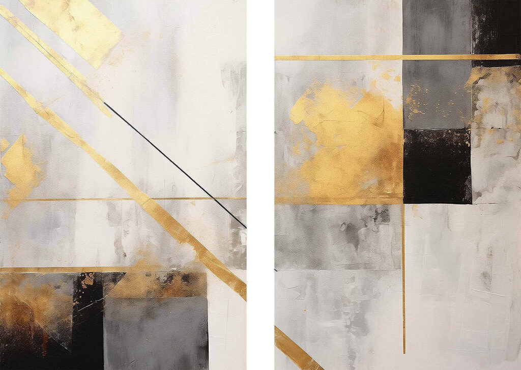 Linhas douradas abstratas — design completo