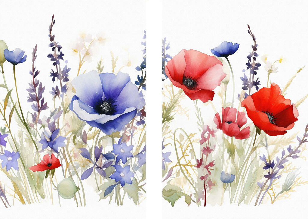 Flores em plena floração — design completo