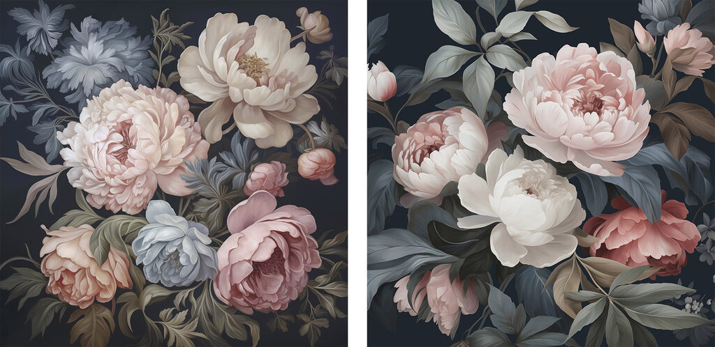 Elegância floral suave — design completo