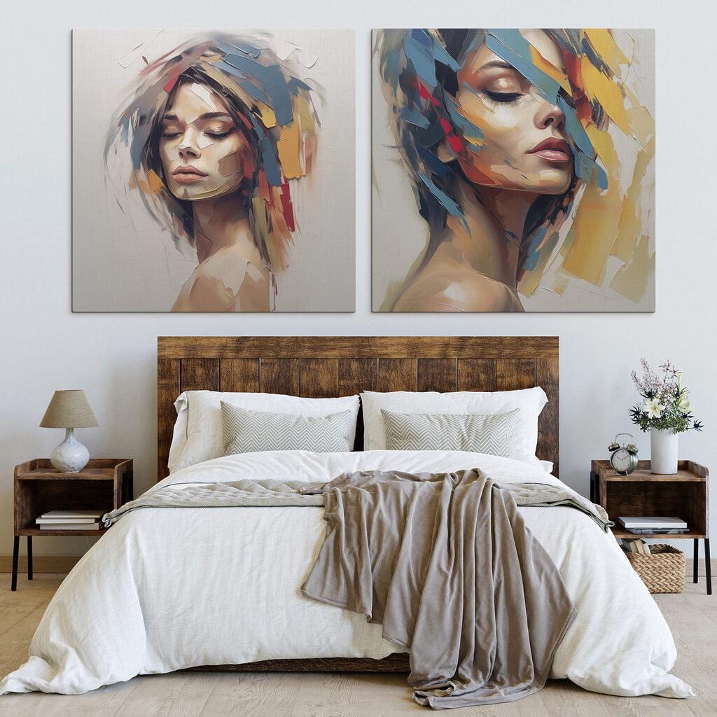 Mulher com tinta — interior 2