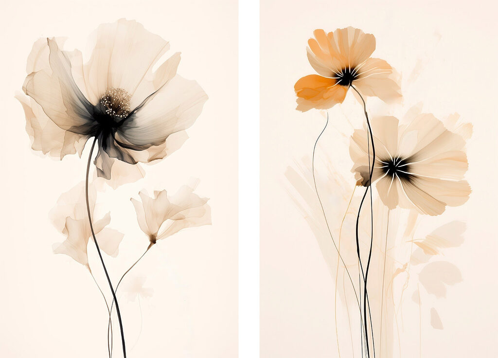 Flores delicadas — design completo