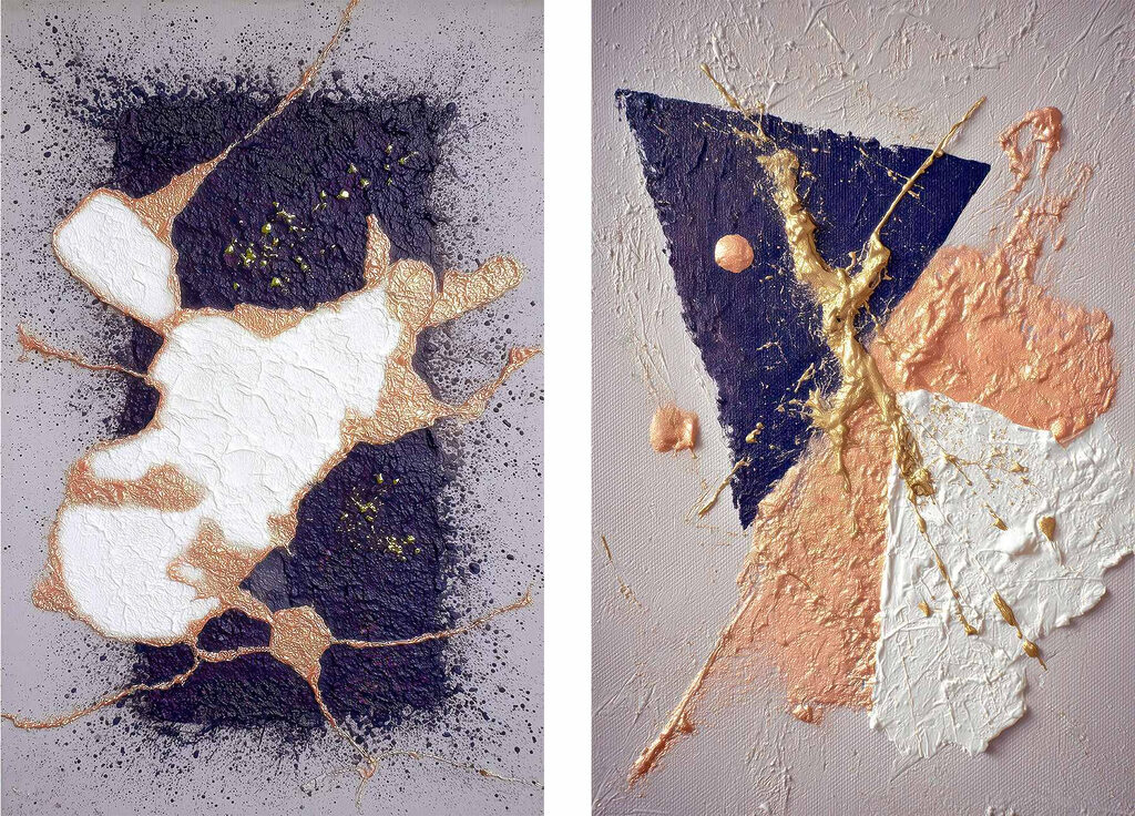 Formas abstratas contrastantes — design completo