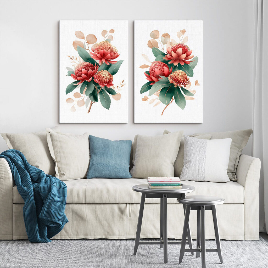 Flores vermelhas e folhagem — interior 2