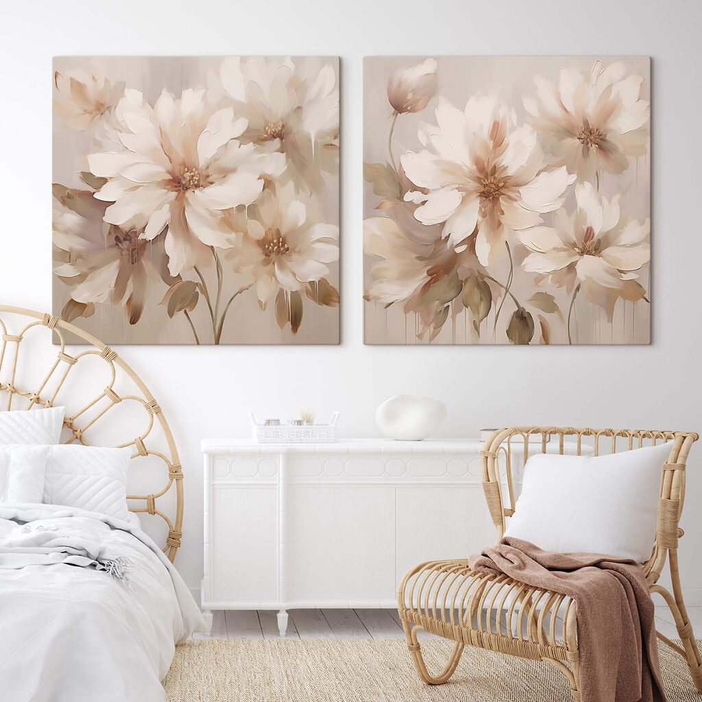 Flores sobre fundo bege — interior 2