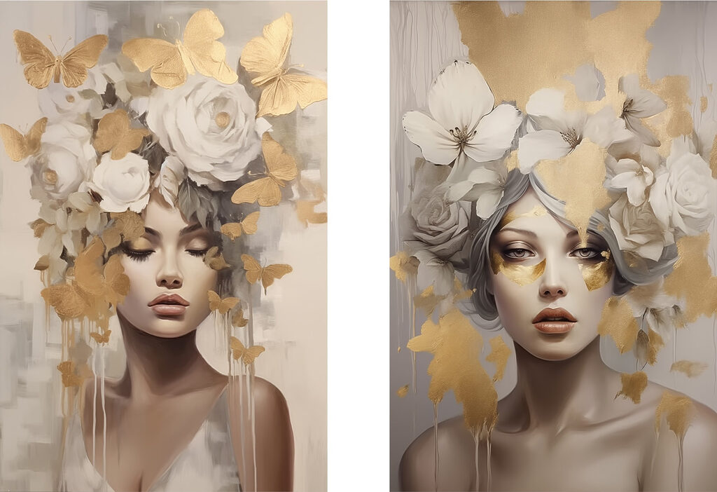 Flores no cabelo — design completo
