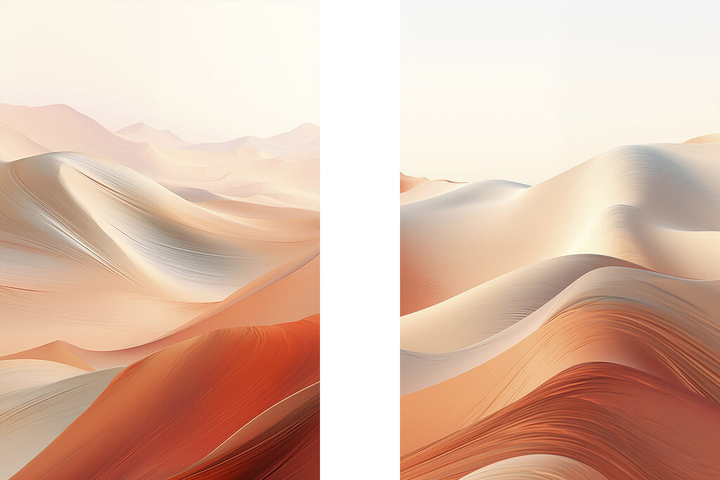 Dunas ao entardecer — design completo