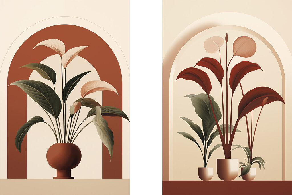 Plantas em vasos — design completo