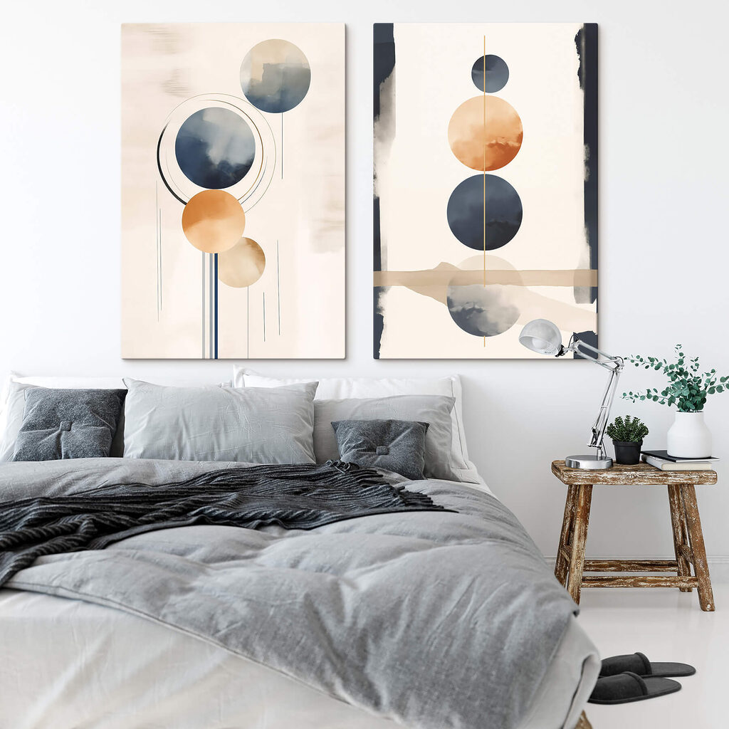 Círculos sobre linha vertical — interior 1