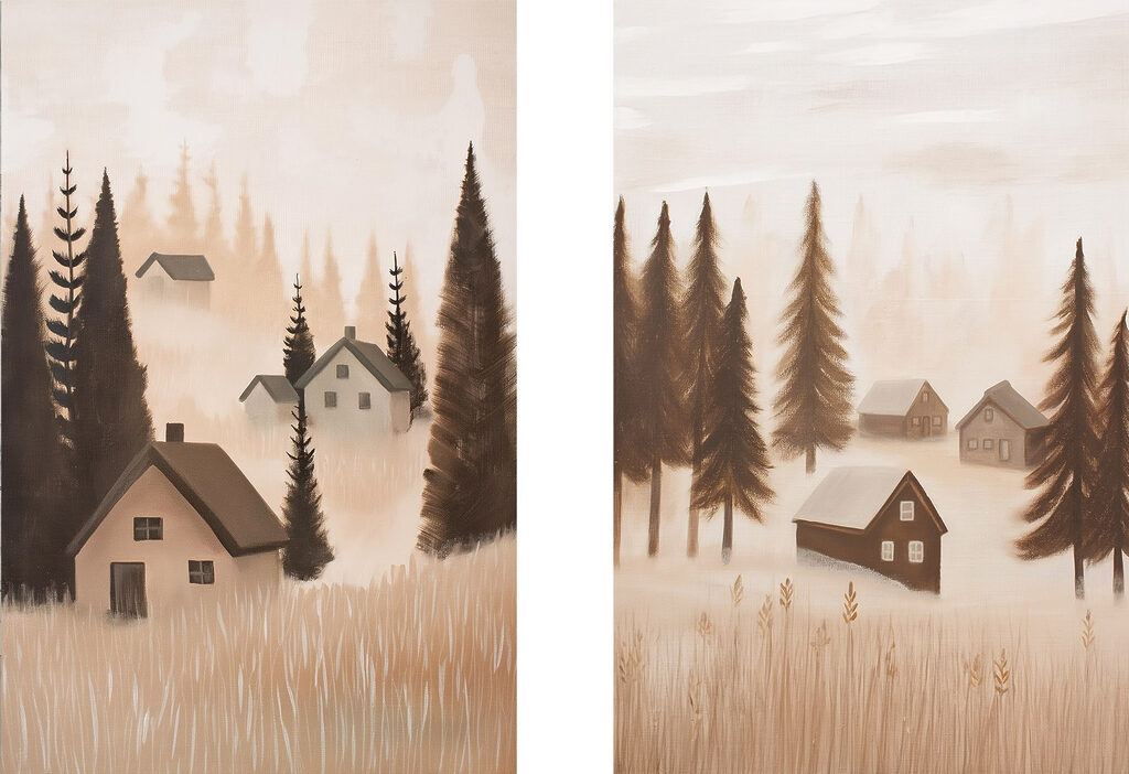 Aldeia na neblina — design completo