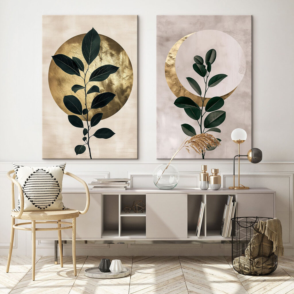 Folhas diante da lua — interior 1