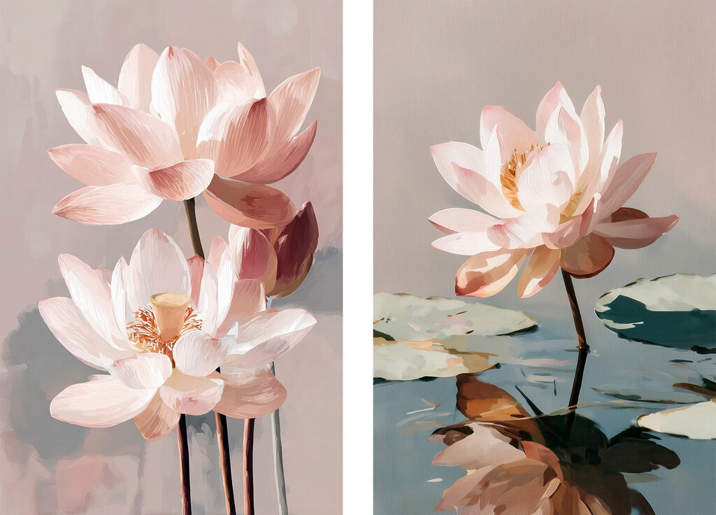 Colagem de flores — design completo