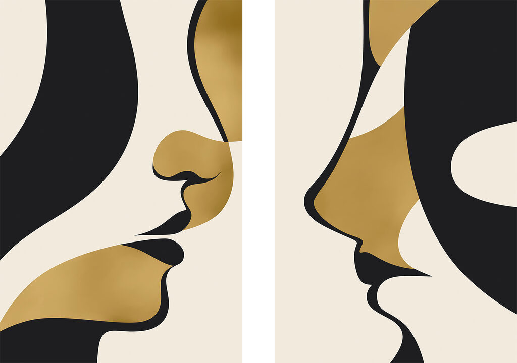 Rostos elegantes em harmonia — design completo
