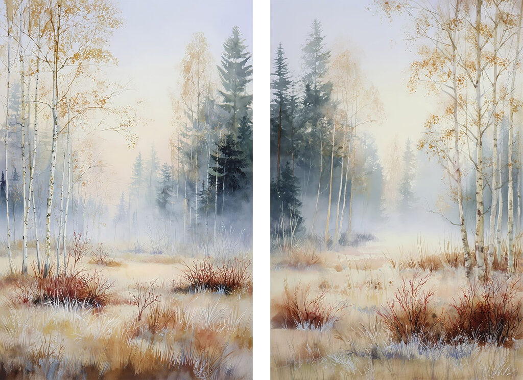 Bosque de outono — design completo