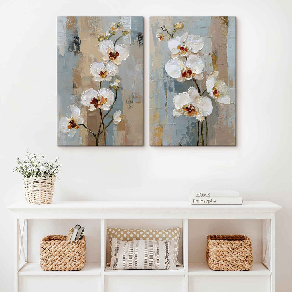 Pintura de flores brancas — interior 2