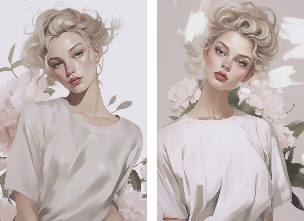 Mulher em colagem — design completo