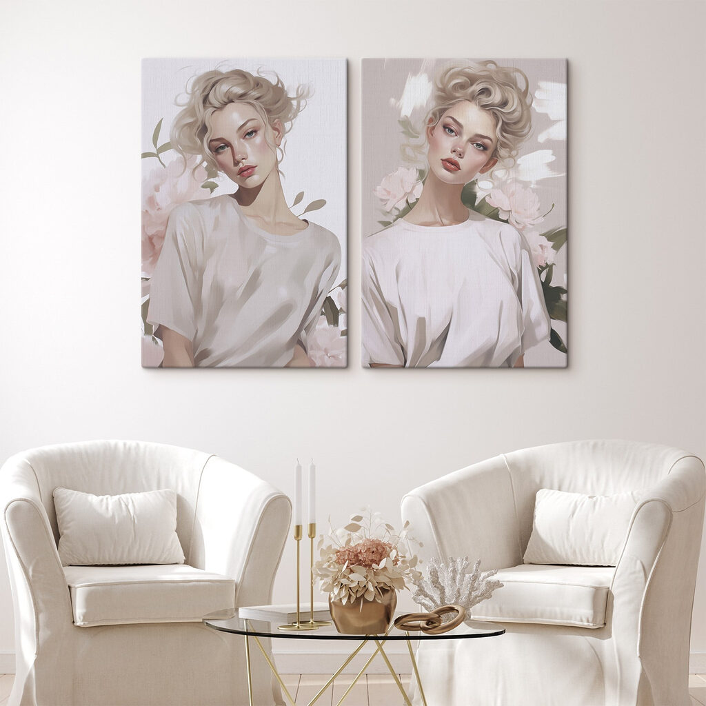 Mulher em colagem — interior 1