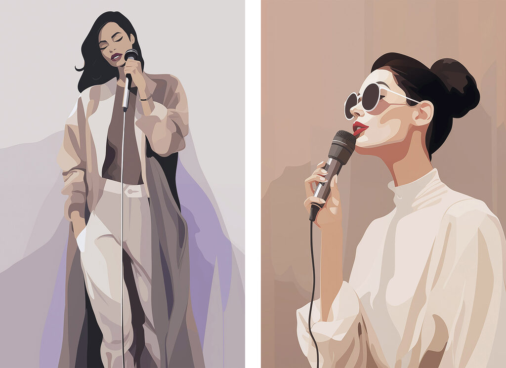 Mulher a cantar — design completo