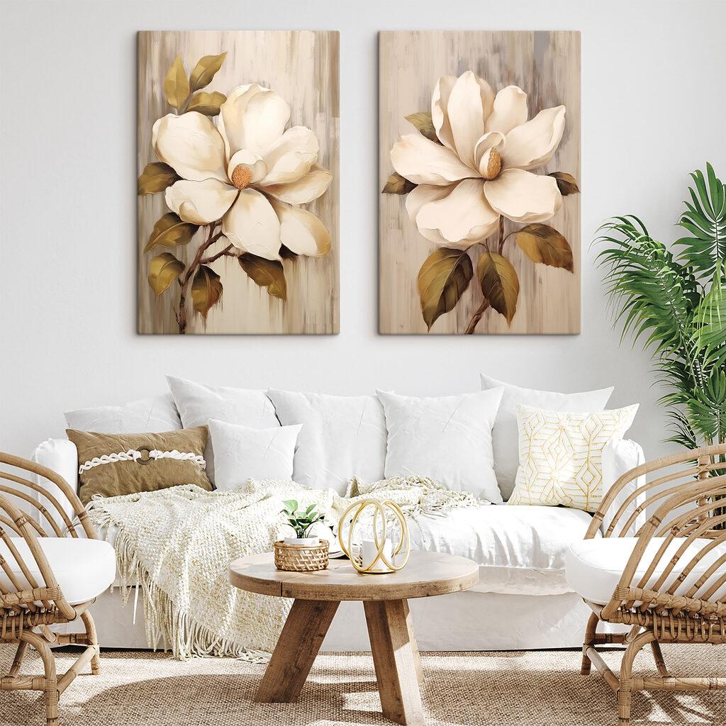 Flores sobre madeira — interior 1