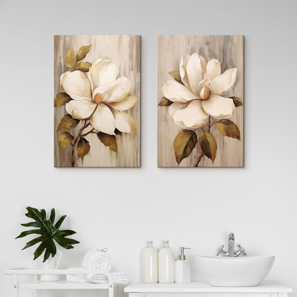 Flores sobre madeira — interior 2
