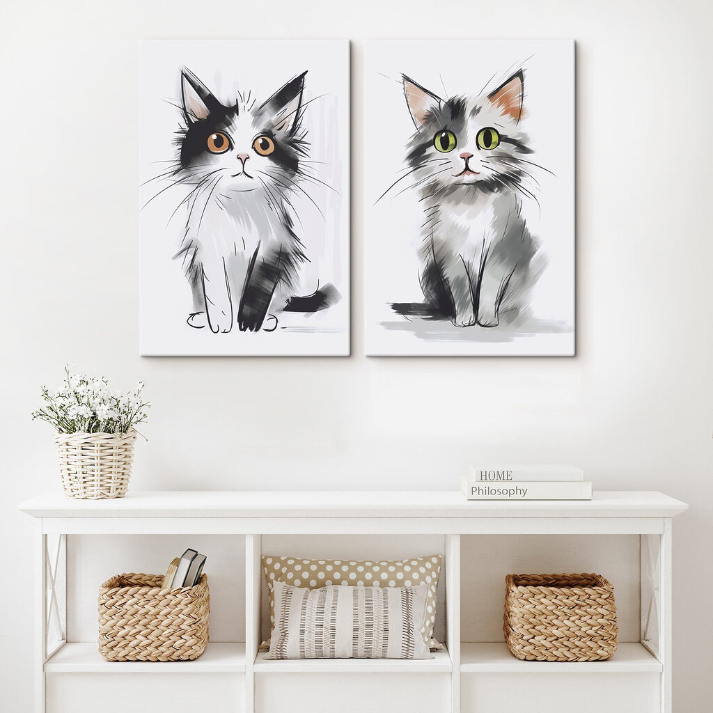 Gato desenhado — interior 2