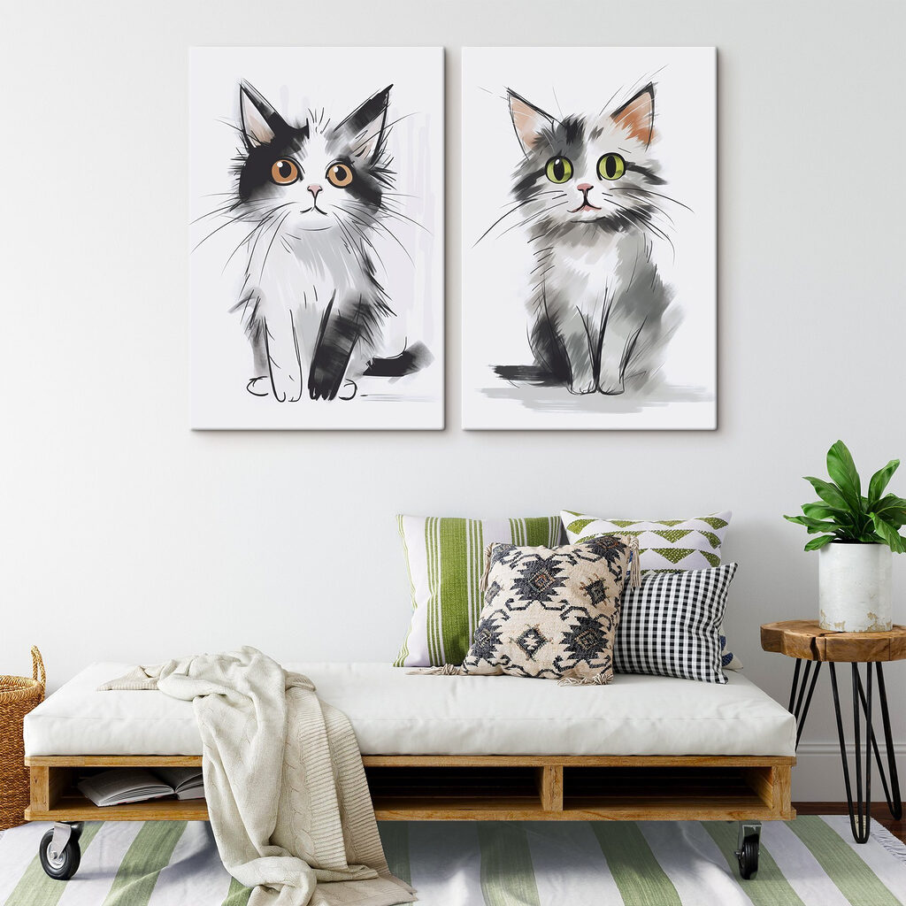 Gato desenhado — interior 1