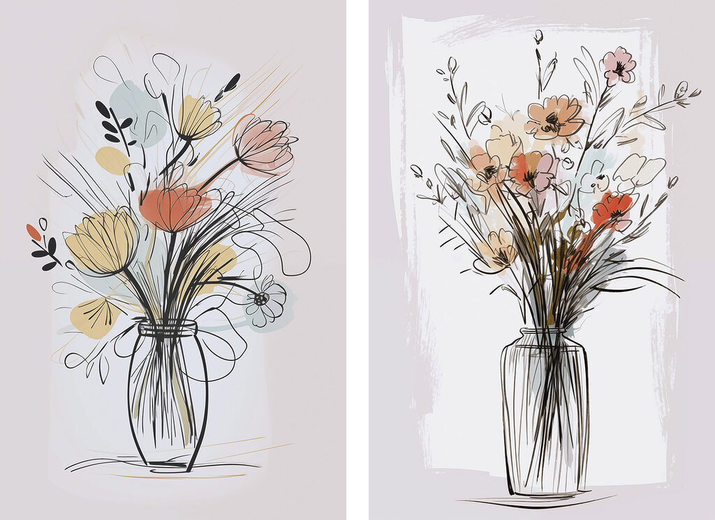 Ramo num vaso — design completo