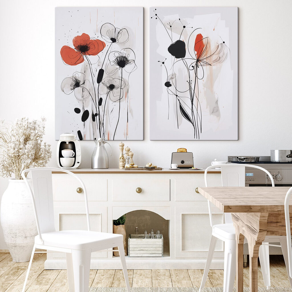 Flores de linhas finas — interior 1