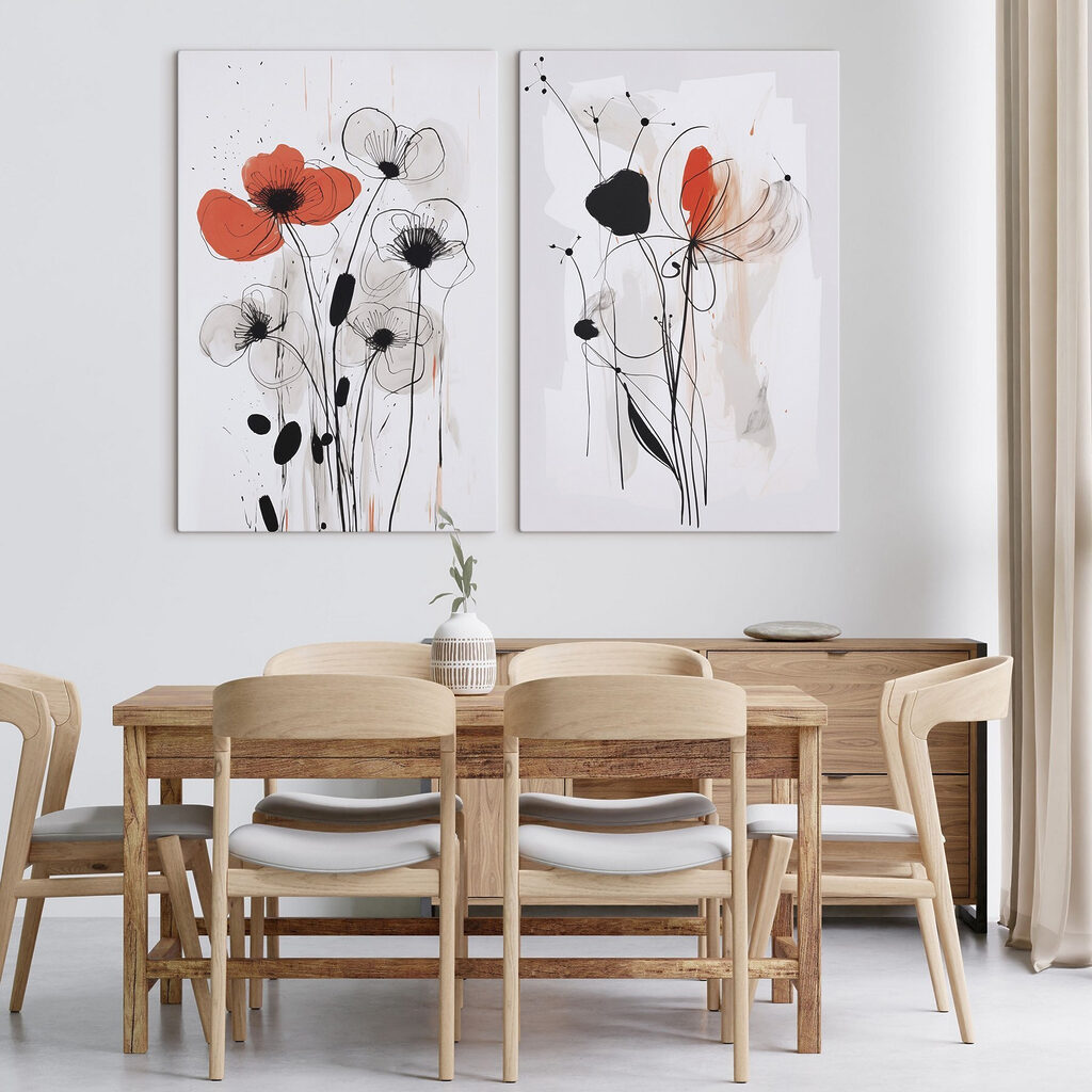 Flores de linhas finas — interior 2